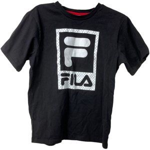 Fila T-Shirt Black / White Youth Size XL (18/20) Like New